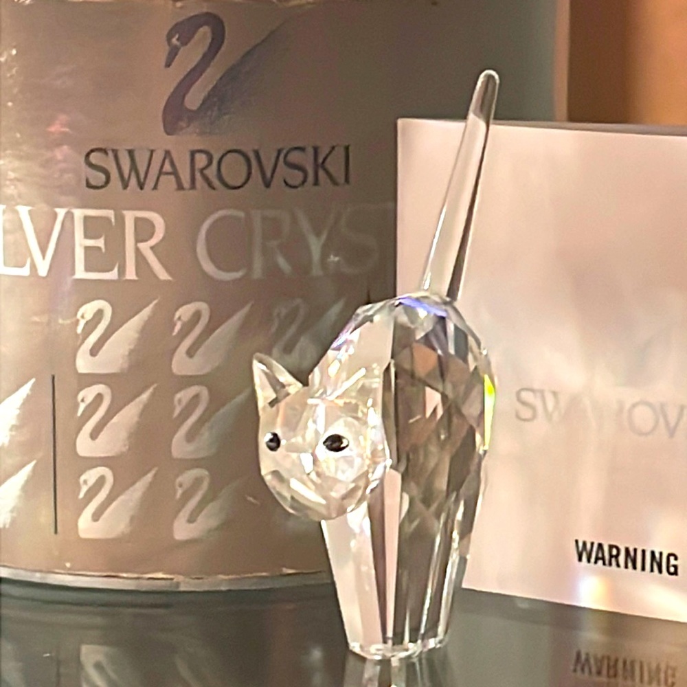 Swarovski swan Signed Crystal Tom Cat